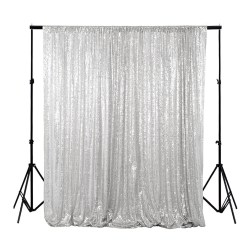 Sequin Backdrop - Silver