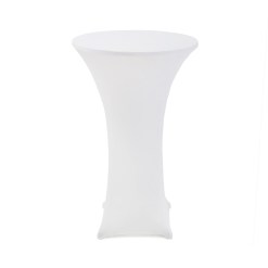 White Lycra Bar Table Cover - (Steel Bar Tables)