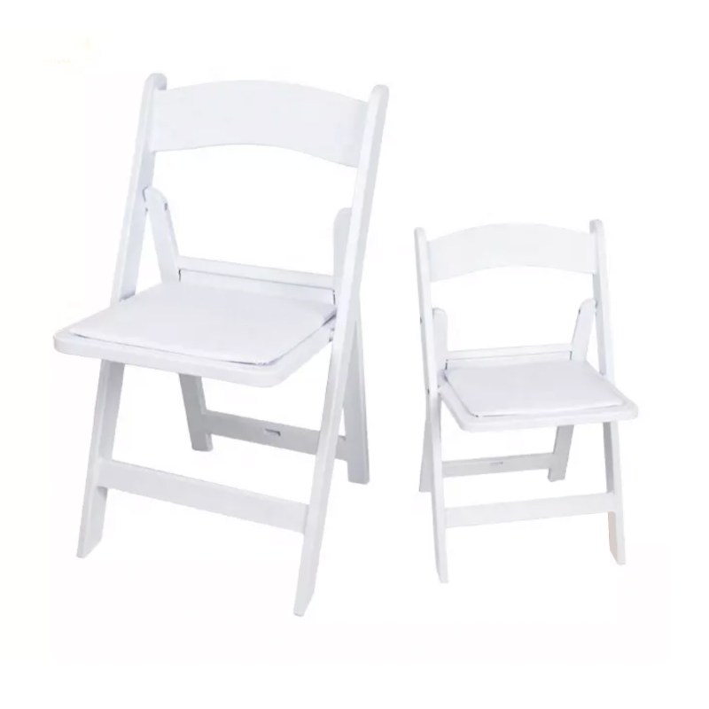 White Padded Folding Chair Kids Size Starlight Party Hire