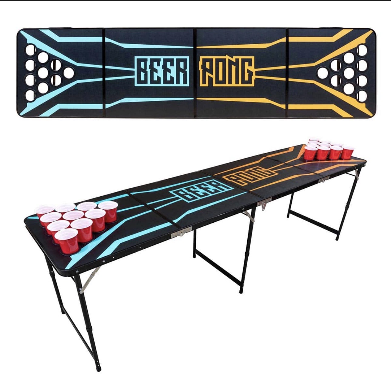 Light Up LED Beer Pong Table Hire - Cups & Balls Package