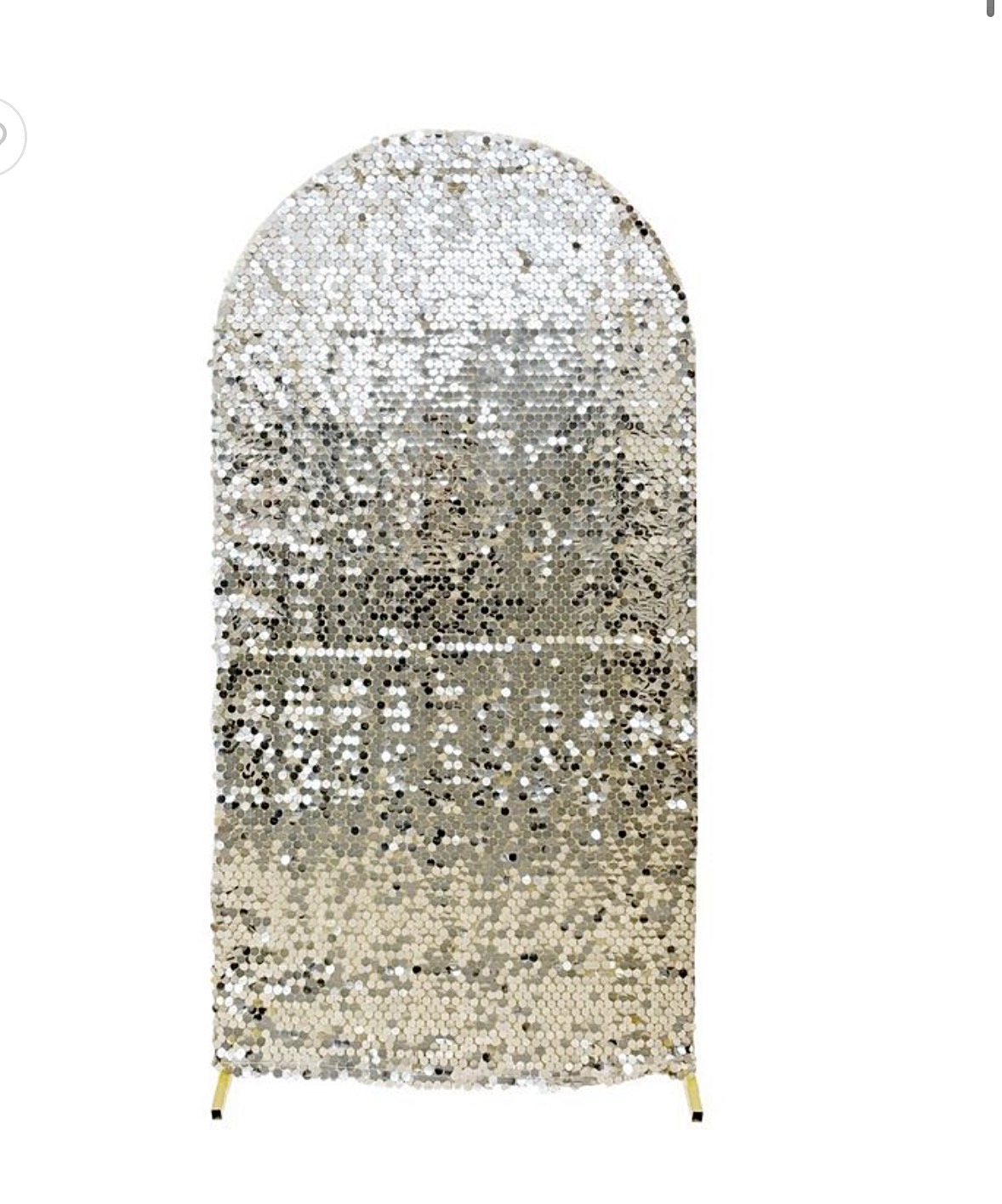 Round Arch Backdrop Hire (Set of 3) - Gold - Image 3
